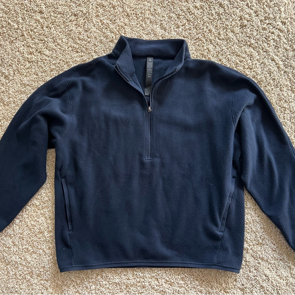 Lululemon Mens Blue Fleece Quarter Zip, brand new worn a few times XL